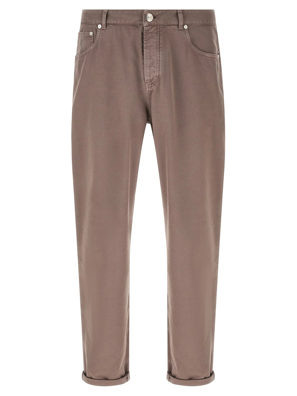 Brunello Cucinelli Brown Cotton Casual Pants