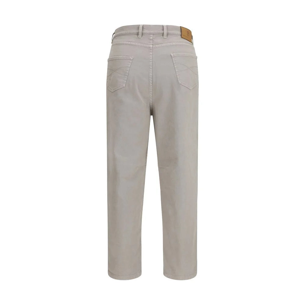 Brunello Cucinelli Brown Cotton Casual Pants