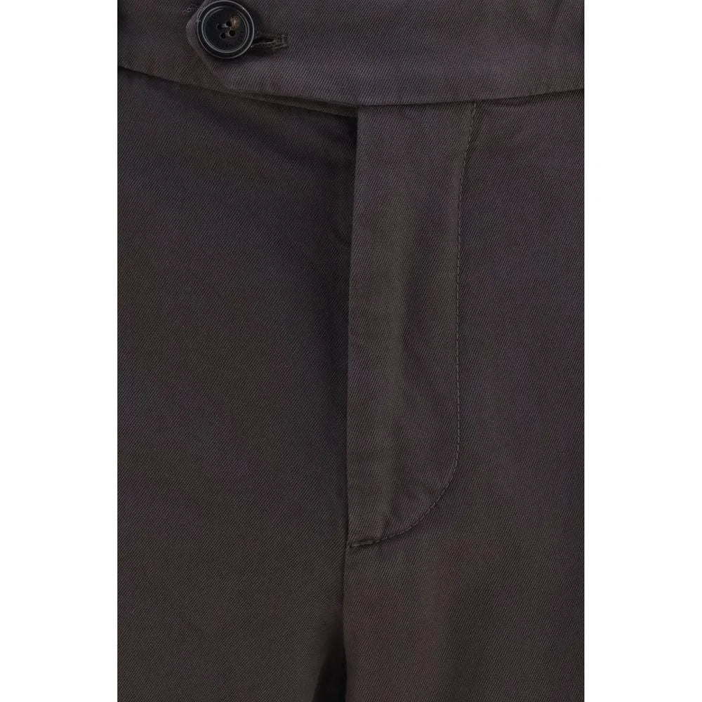 Brunello Cucinelli Brown Cotton Casual Pants