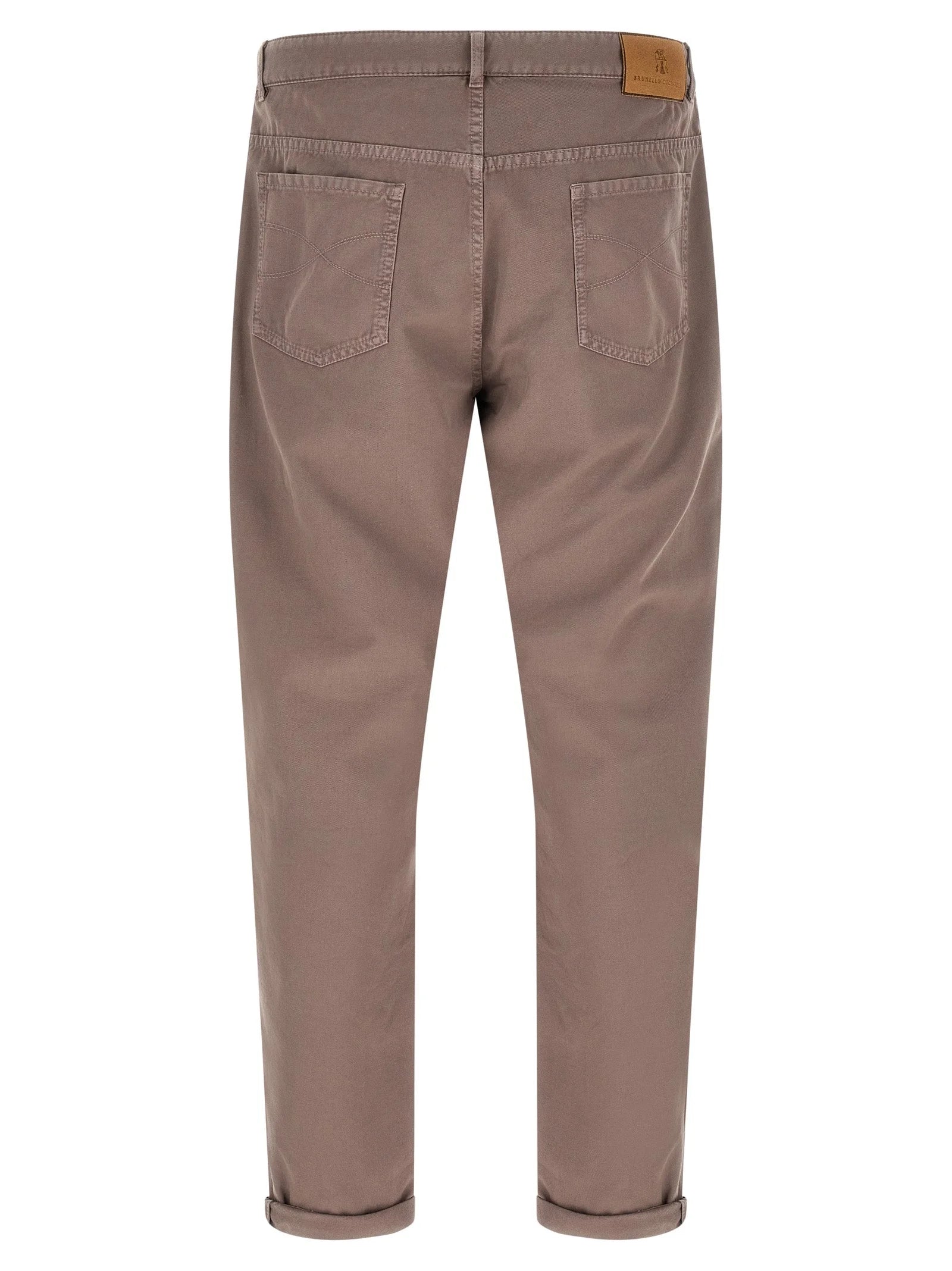 Brunello Cucinelli Brown Cotton Casual Pants