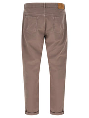 Brunello Cucinelli Brown Cotton Casual Pants