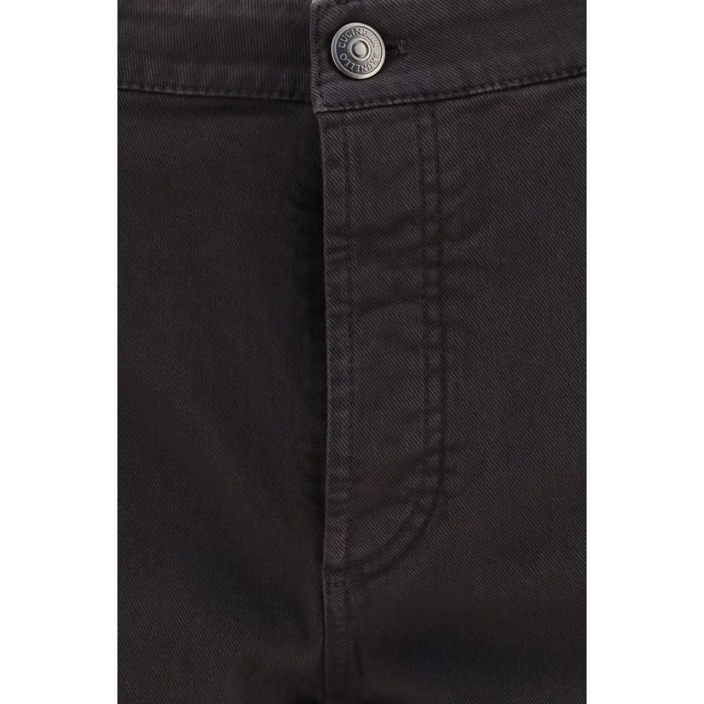 Brunello Cucinelli Brown Cotton Cropped Jeans