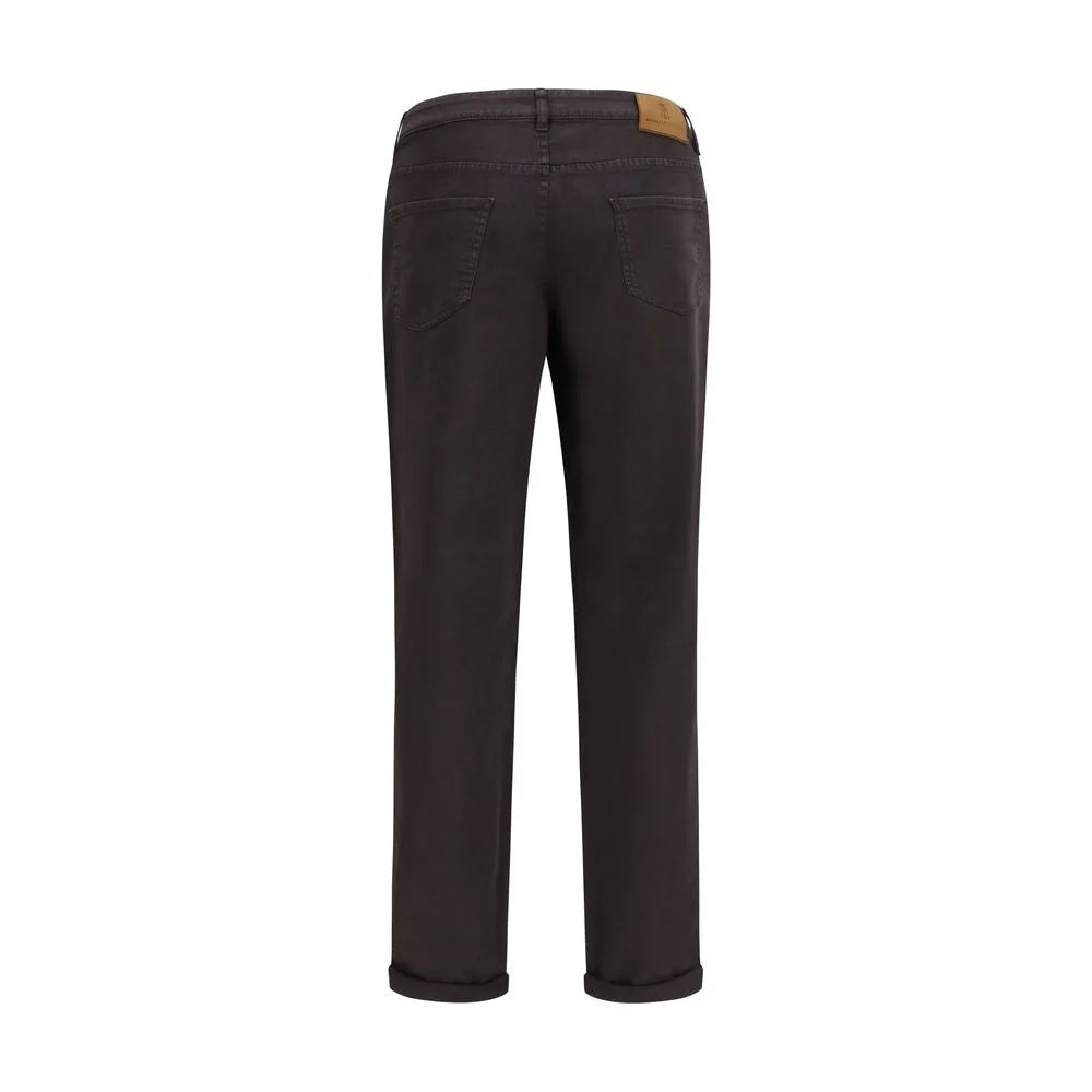 Brunello Cucinelli Brown Cotton Cropped Jeans