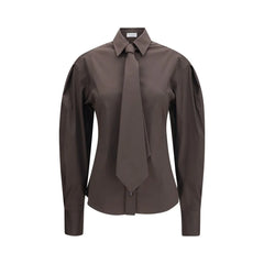 Brunello Cucinelli Brown Cotton Dress Shirt