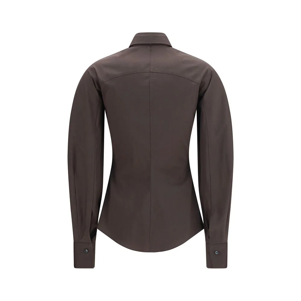 Brunello Cucinelli Brown Cotton Dress Shirt