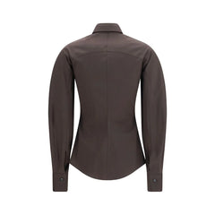Brunello Cucinelli Brown Cotton Dress Shirt