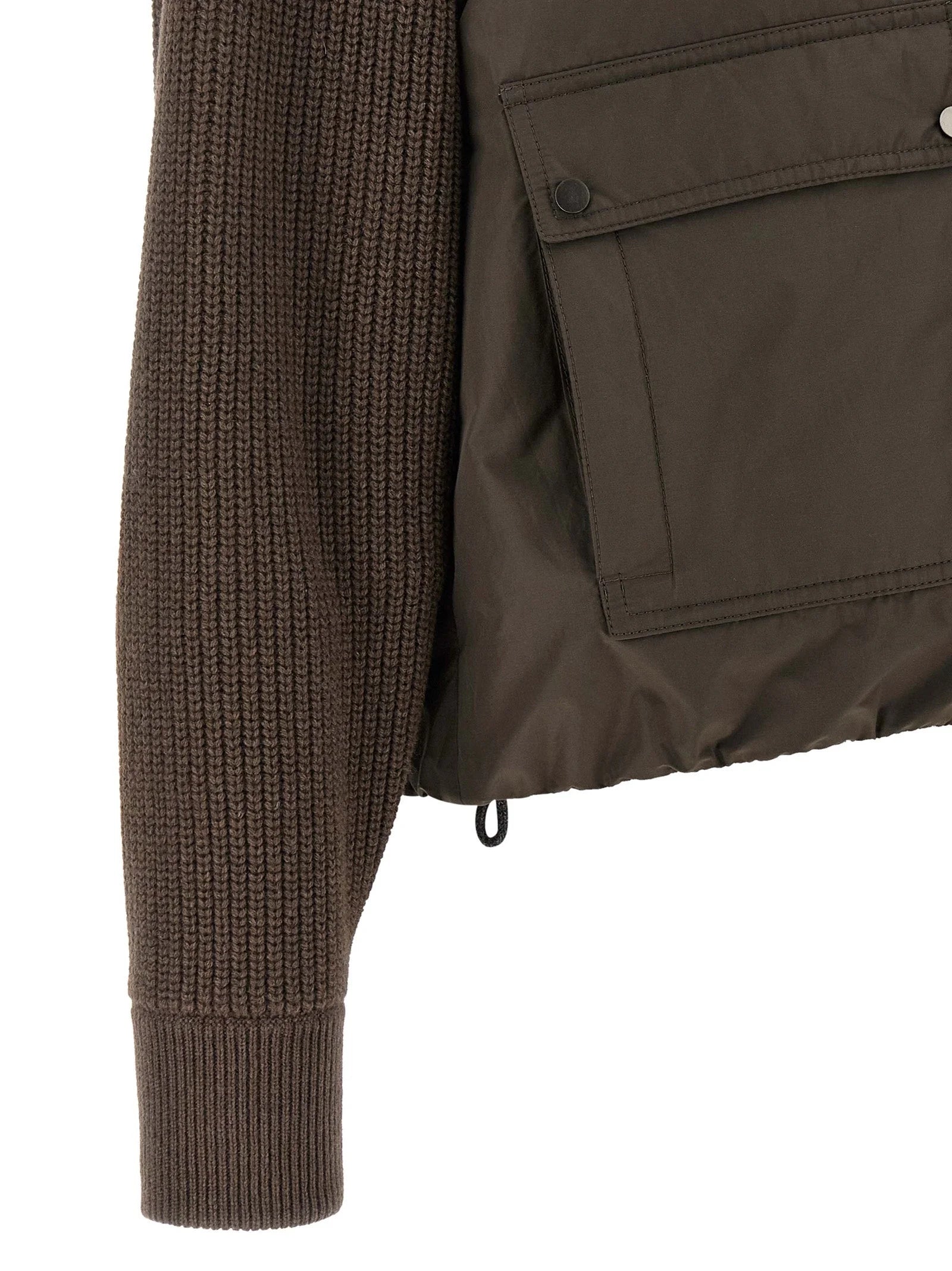 Brunello Cucinelli Brown Cotton Full-Length Jacket