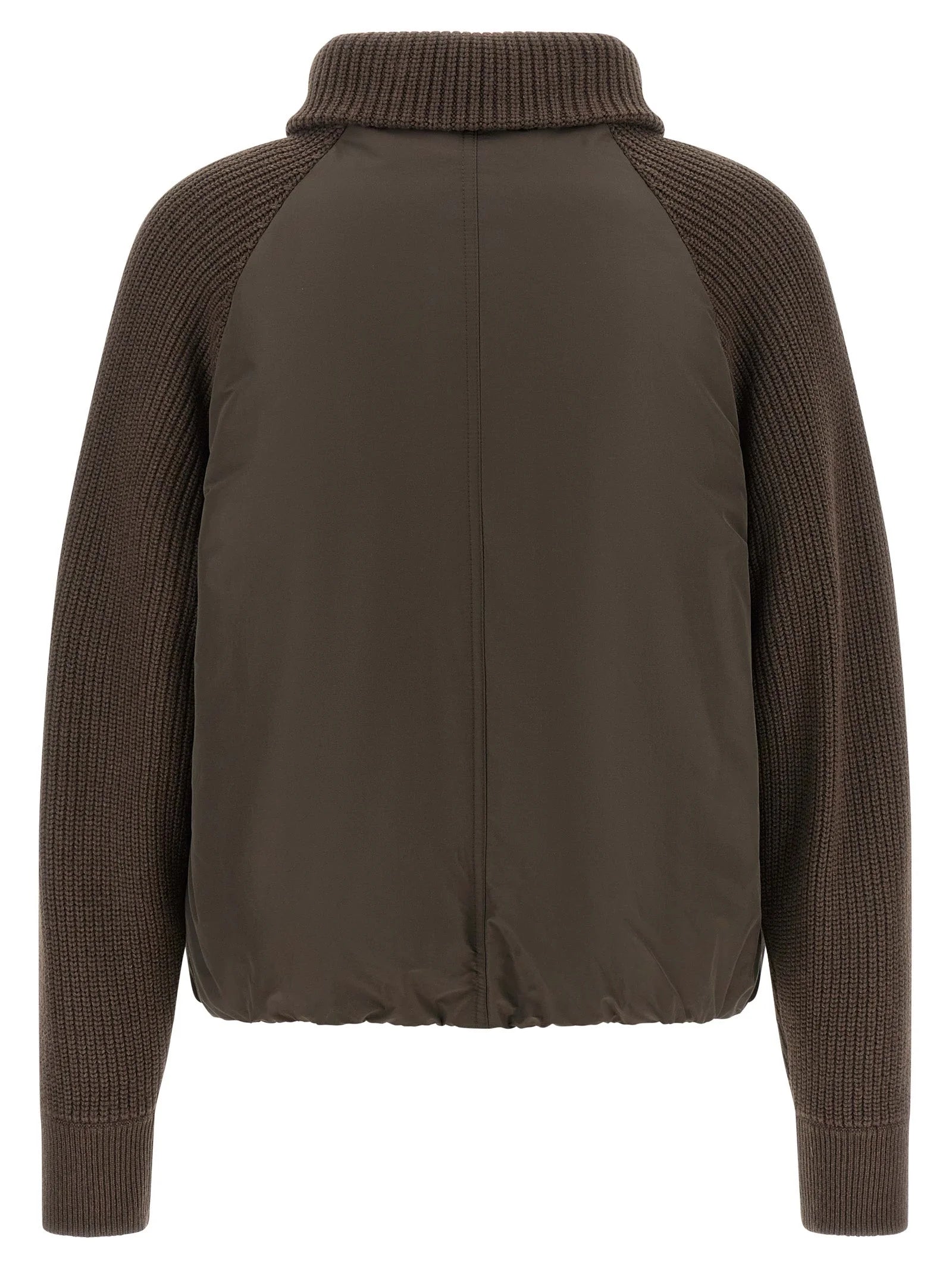 Brunello Cucinelli Brown Cotton Full-Length Jacket