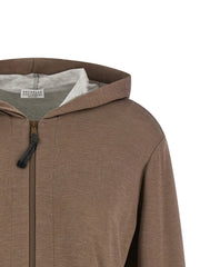 Brunello Cucinelli Brown Cotton Hoodie