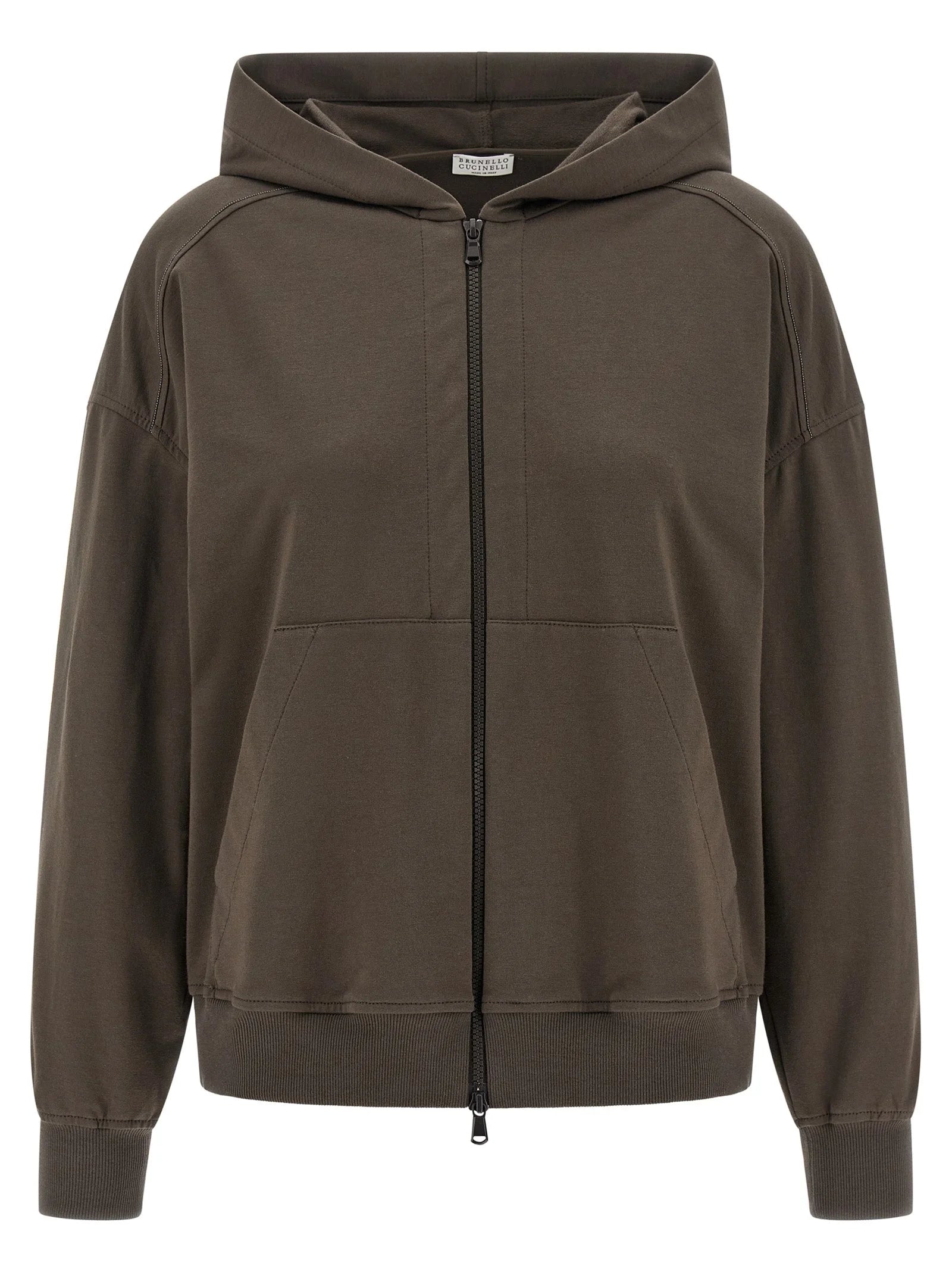 Brunello Cucinelli Brown Cotton Hoodie