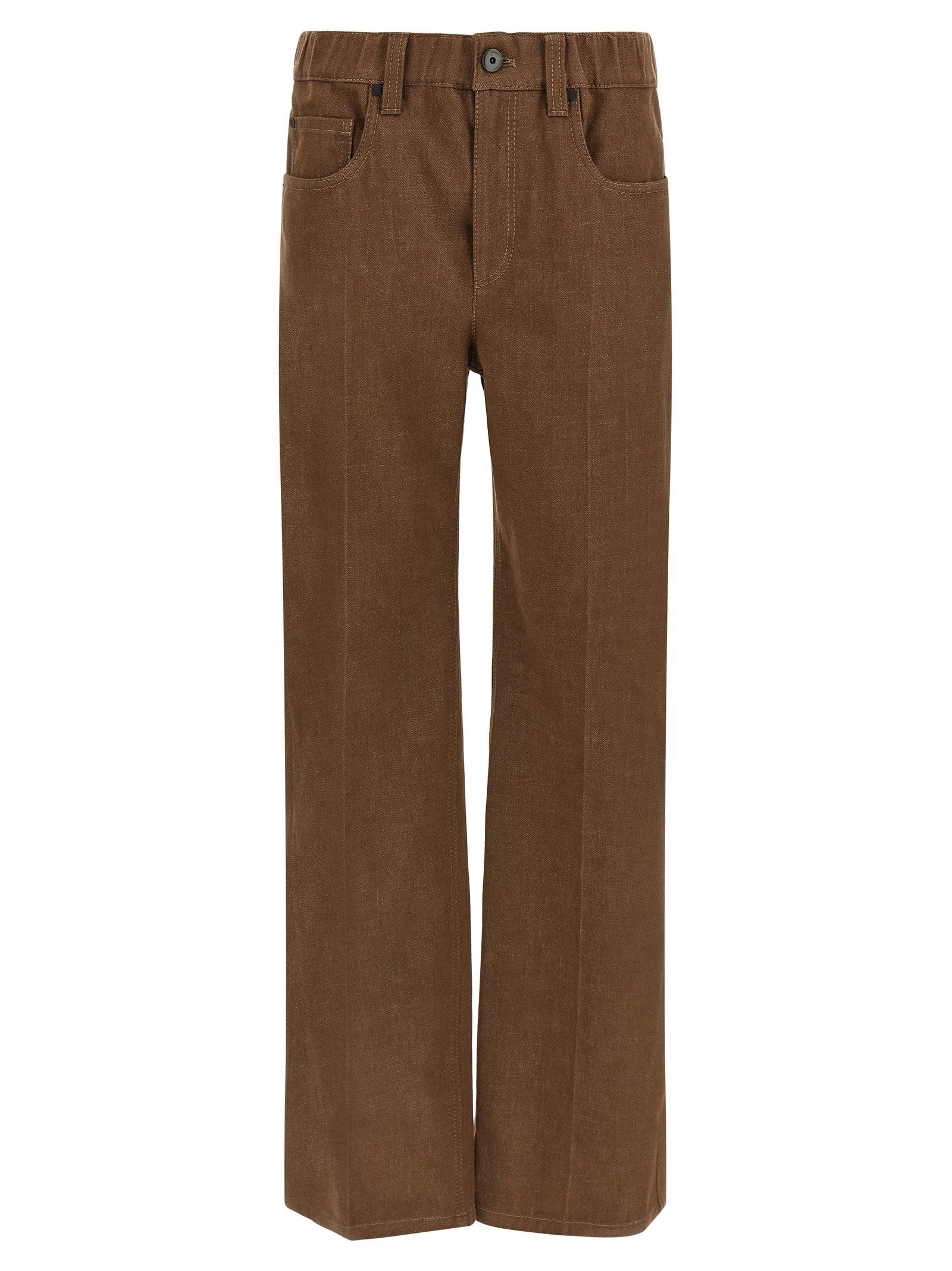 Brunello Cucinelli Brown Cotton Jeans Denim