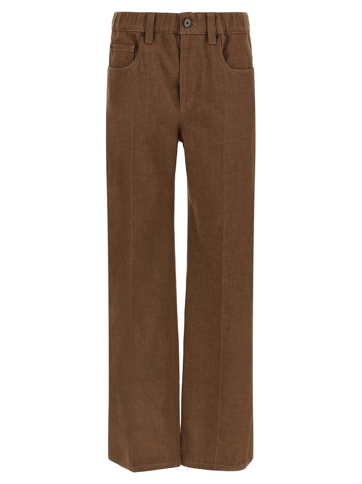Brunello Cucinelli Brown Cotton Jeans Denim