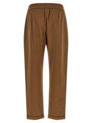 Brunello Cucinelli Brown Cotton Joggers (Workout Pants)