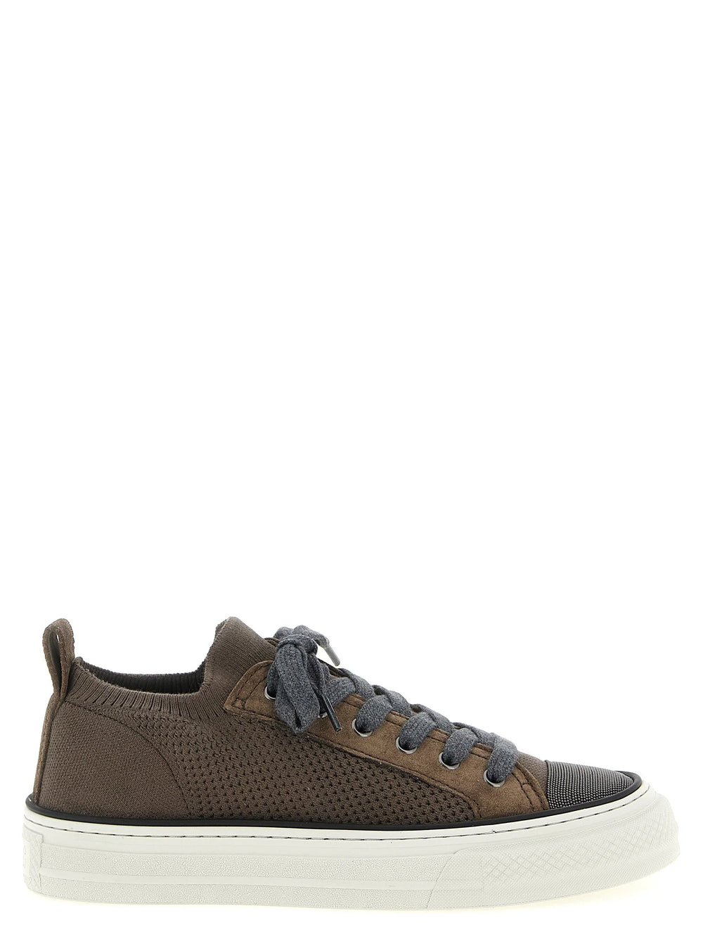 Brunello Cucinelli Brown Cotton Low Top Sneakers - EU36/US6