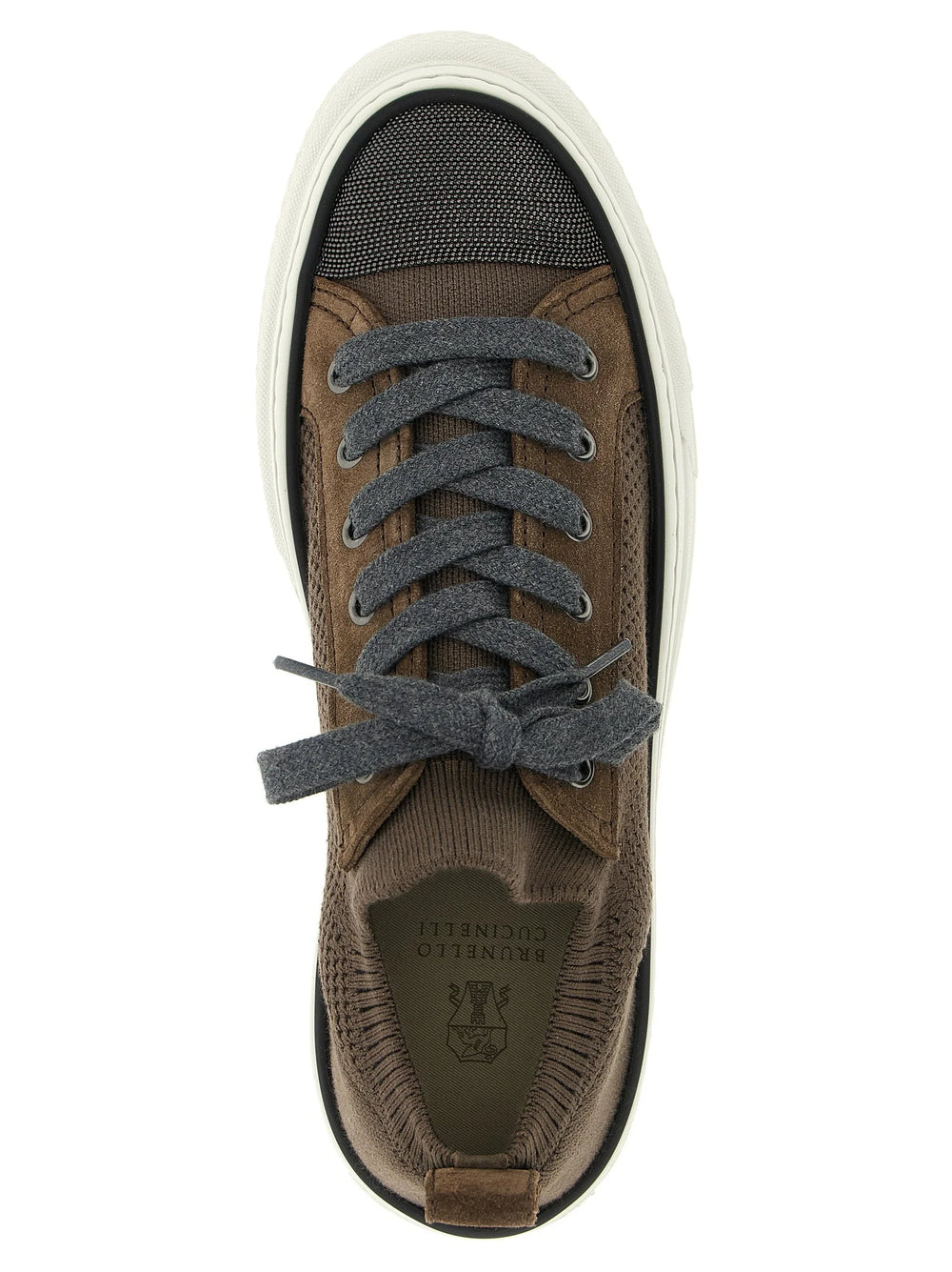 Brunello Cucinelli Brown Cotton Low Top Sneakers - EU36/US6