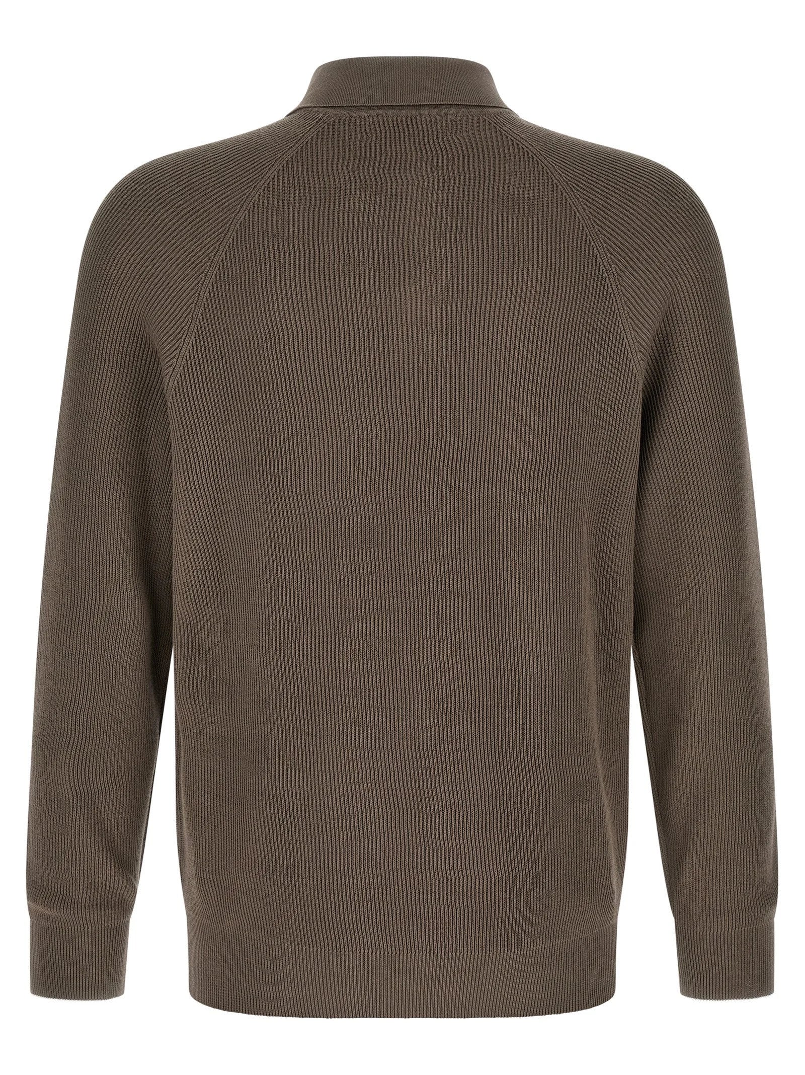 Brunello Cucinelli Brown Cotton Polo Shirt