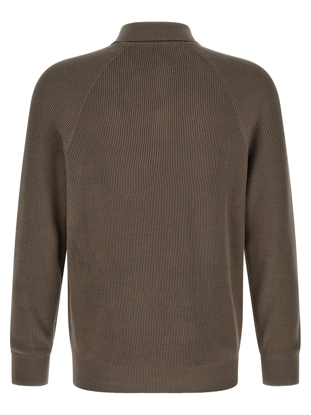 Brunello Cucinelli Brown Cotton Polo Shirt