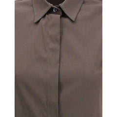 Brunello Cucinelli Brown Cotton Shirt