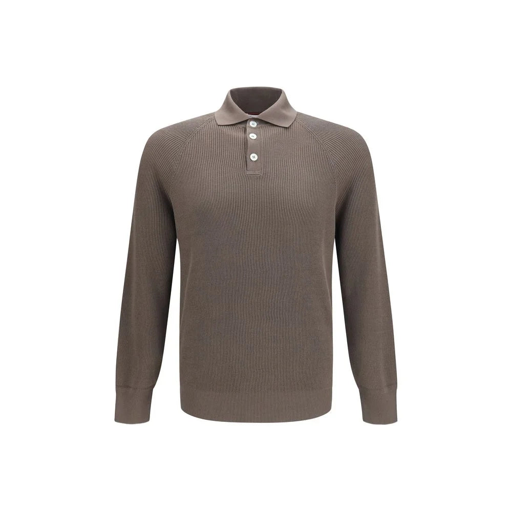 Brunello Cucinelli Brown Cotton Shirt