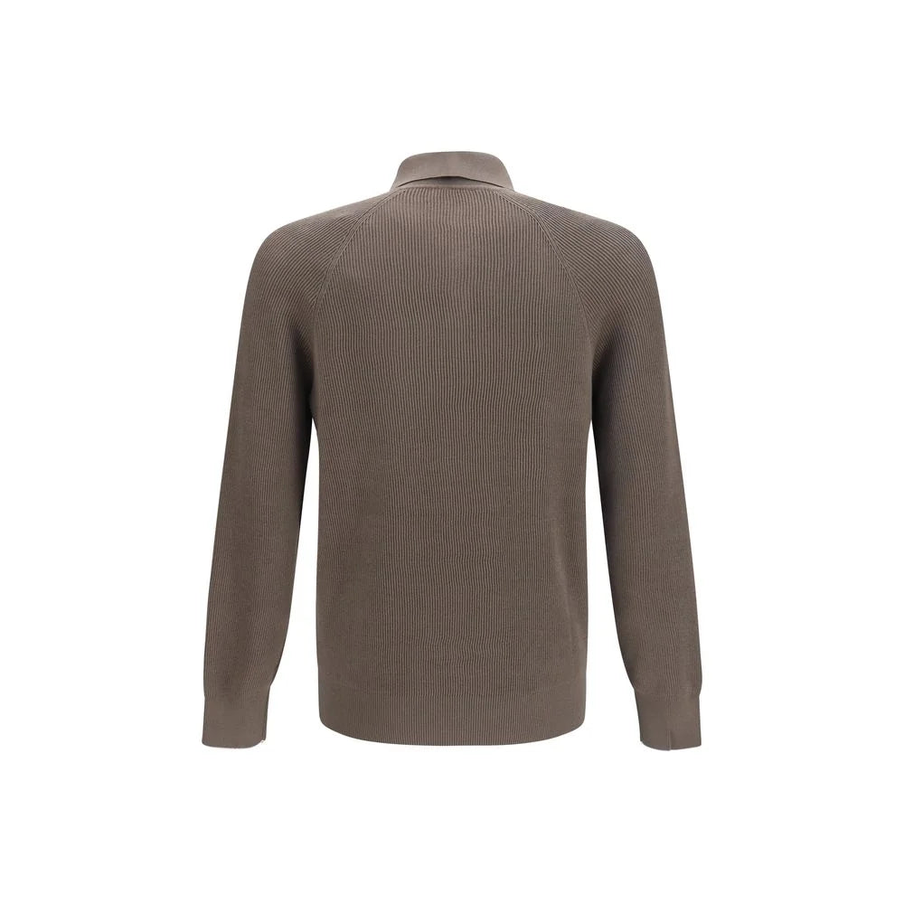 Brunello Cucinelli Brown Cotton Shirt