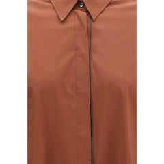 Brunello Cucinelli Brown Cotton Shirt - XL