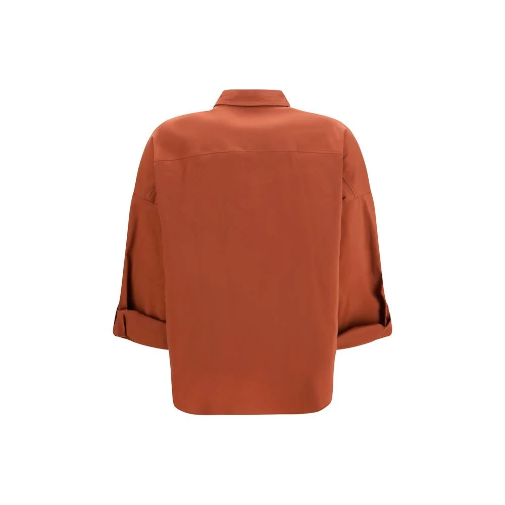 Brunello Cucinelli Brown Cotton Shirt - XL