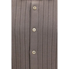 Brunello Cucinelli Brown Cotton Shortsleeve Shirt
