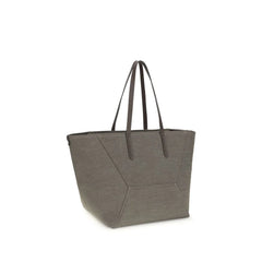 Brunello Cucinelli Brown Cotton Shoulder Bag