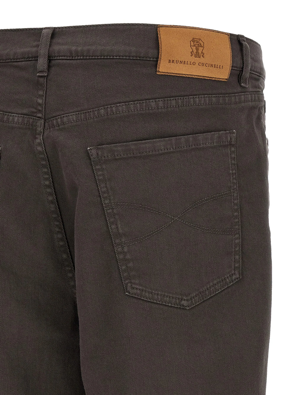 Brunello Cucinelli Brown Cotton Straight-Leg Jeans