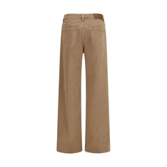 Brunello Cucinelli Brown Cotton Straight-Leg Jeans