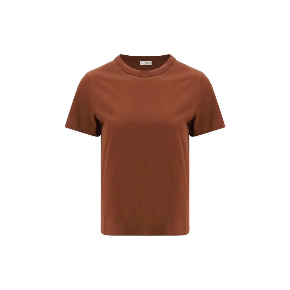 Brunello Cucinelli Brown Cotton T-Shirt