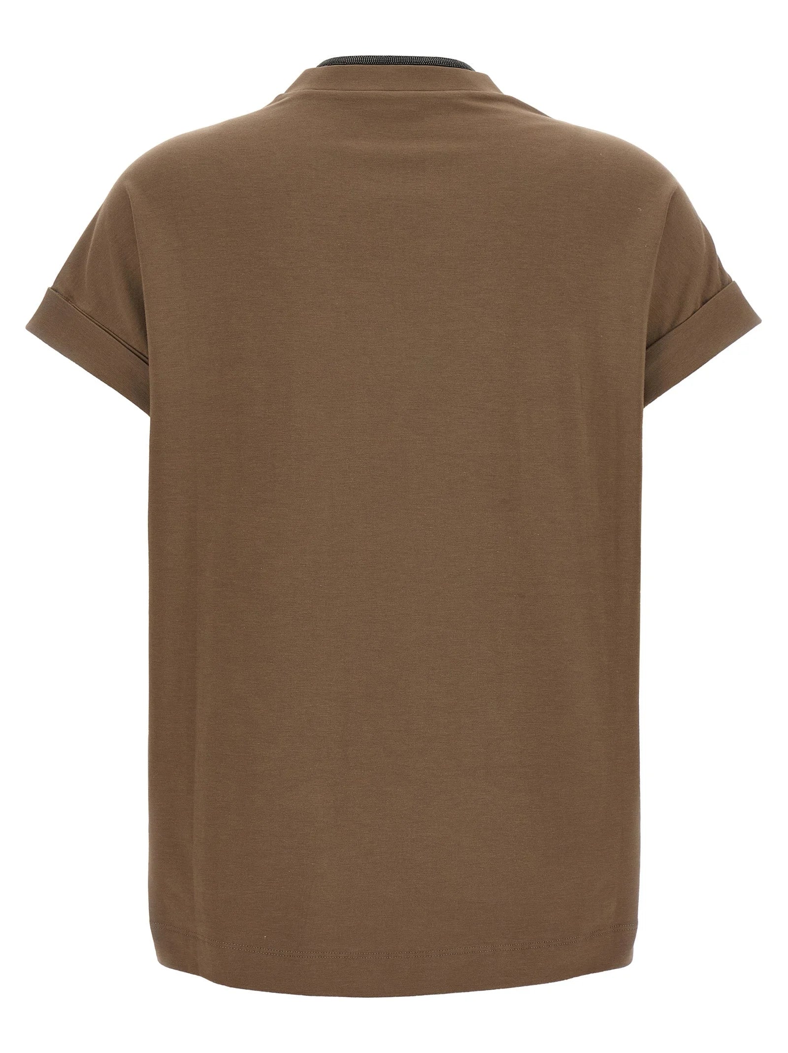 T-shirt Bruni Castanha em Algodão