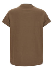 T-shirt Bruni Castanha em Algodão