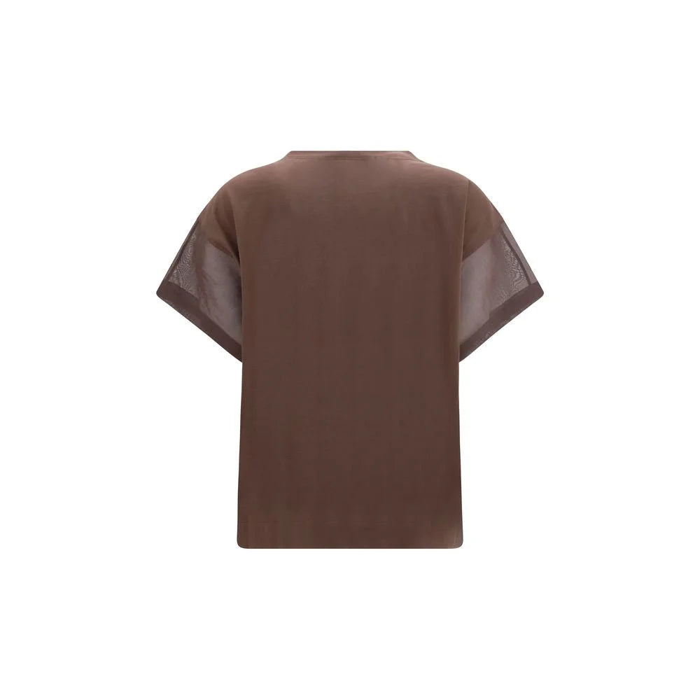 Brunello Cucinelli Brown Cotton T-Shirt
