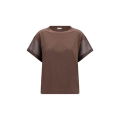 Brunello Cucinelli Brown Cotton T-Shirt