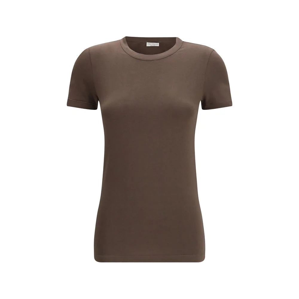 Brunello Cucinelli Brown Cotton T-Shirt - L