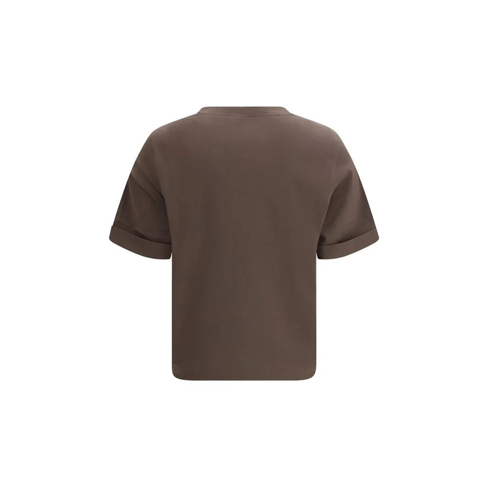 Brunello Cucinelli Brown Cotton T-Shirt - S