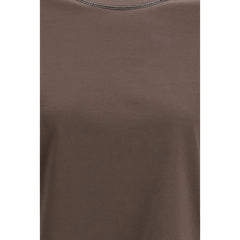 Brunello Cucinelli Brown Cotton T-Shirt - S