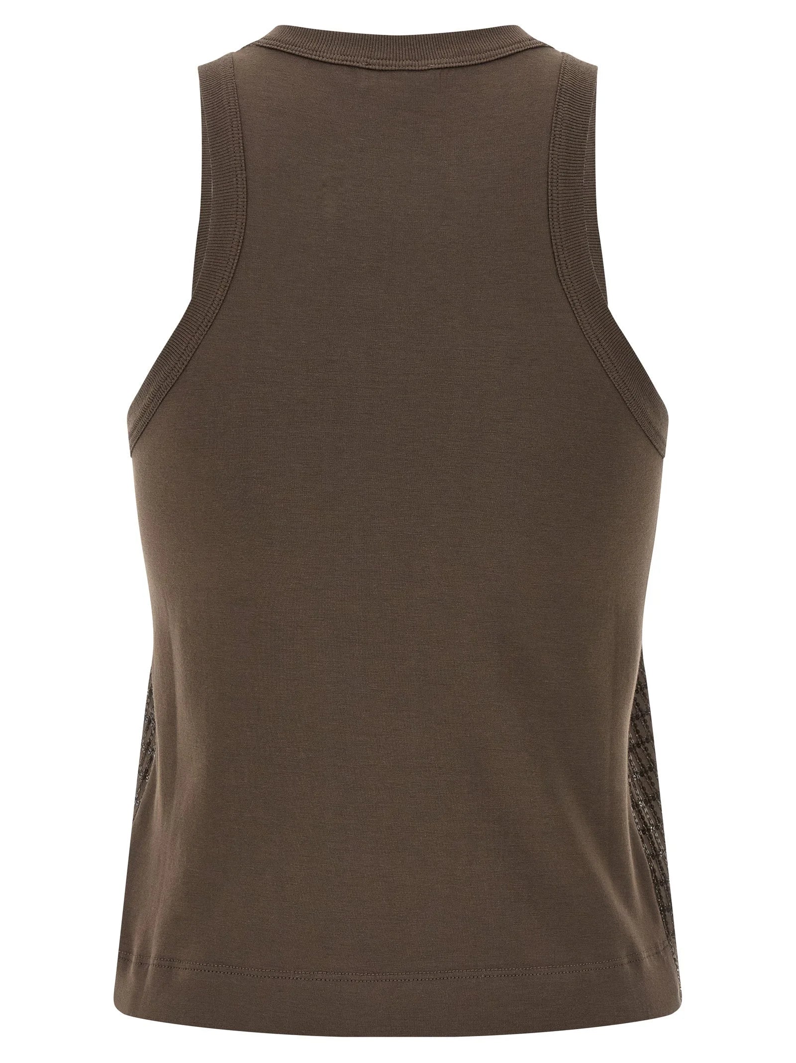 Brunello Cucinelli Brown Cotton Tank Tops