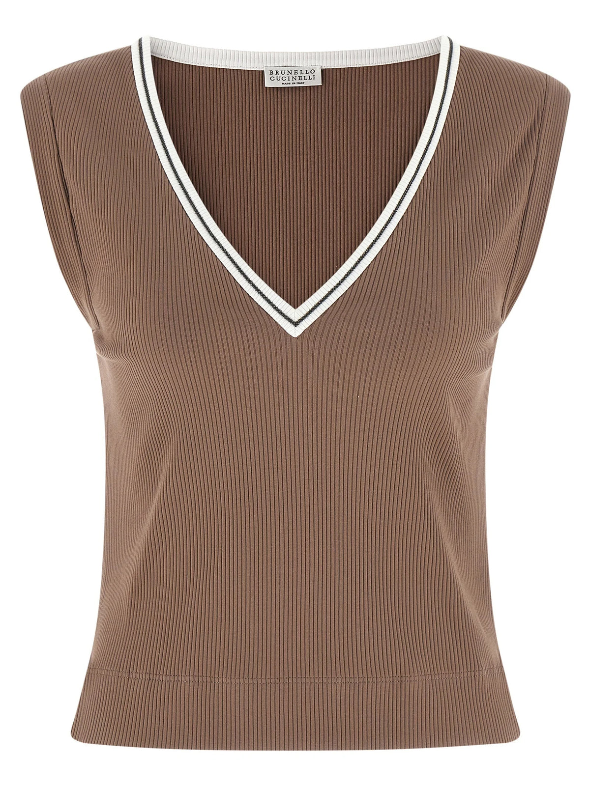 Brunello Cucinelli Brown Cotton Tank Tops - L
