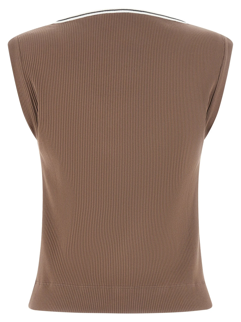 Brunello Cucinelli Brown Cotton Tank Tops - L