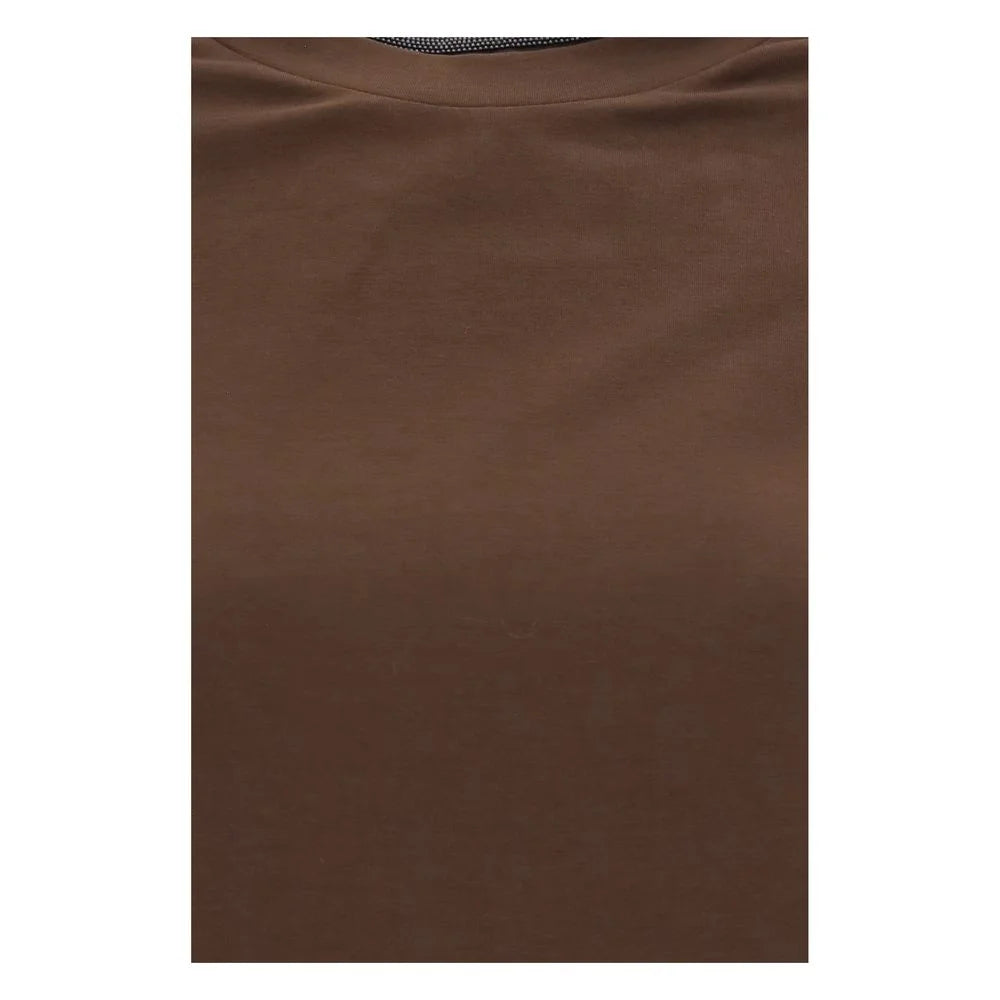 Brunello Cucinelli Brown Elastane T-Shirt