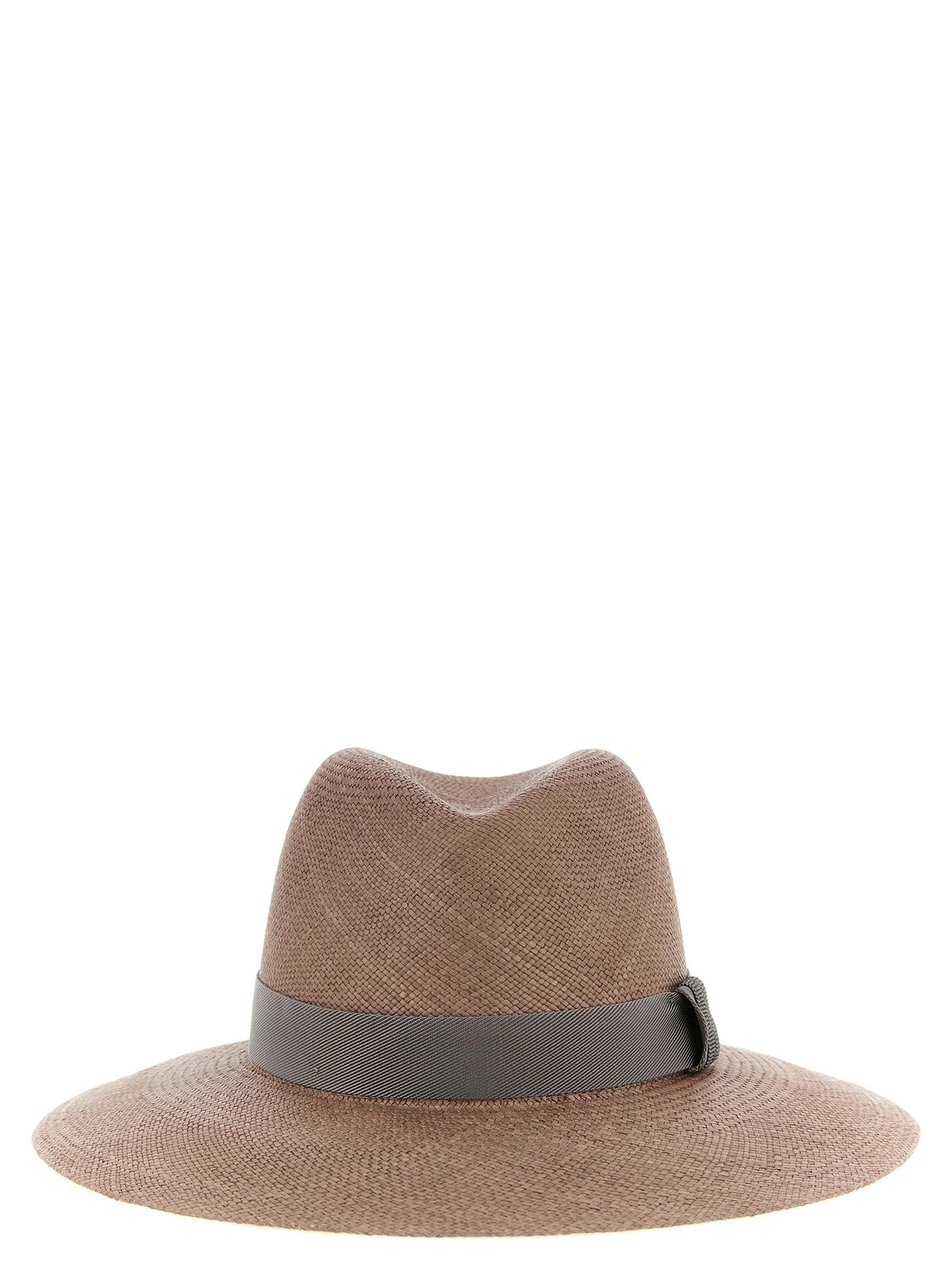 Brunello Cucinelli Brown Hemp Fedora - S