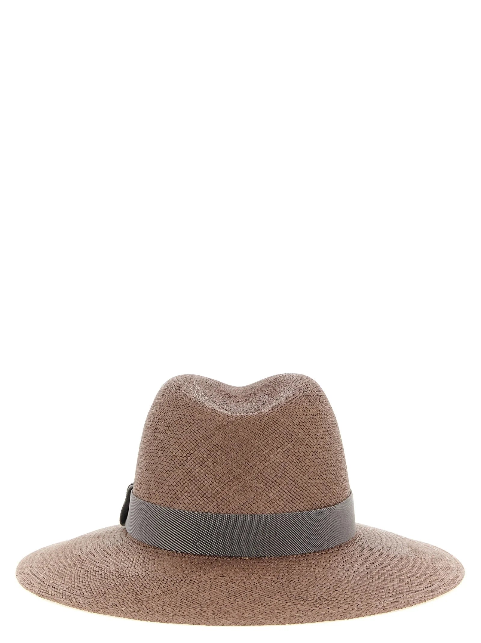 Brunello Cucinelli Brown Hemp Fedora - S