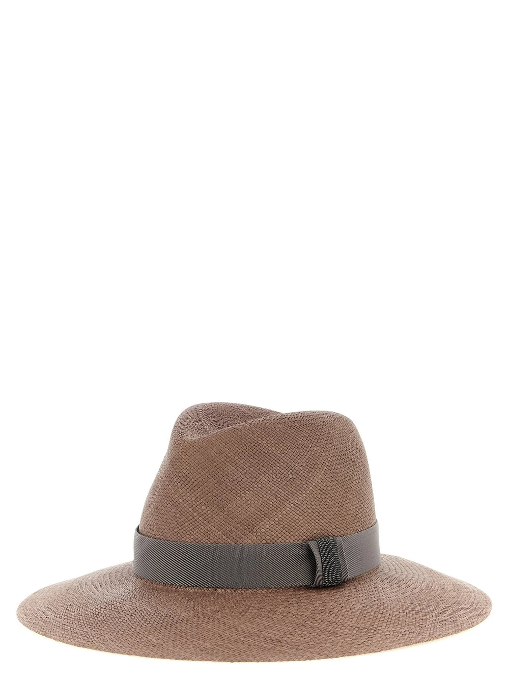 Brunello Cucinelli Brown Hemp Fedora - S