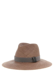 Brunello Cucinelli Brown Hemp Fedora - S