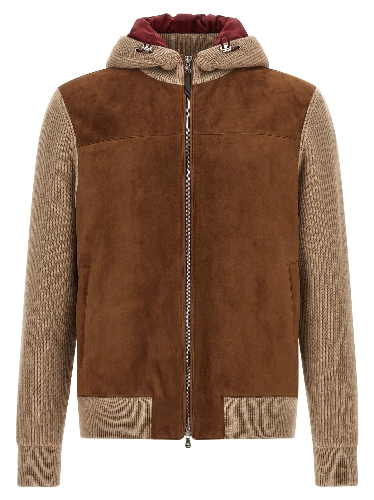 Brunello Cucinelli Brown Lamb Leather Bomber