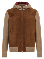 Brunello Cucinelli Brown Lamb Leather Bomber