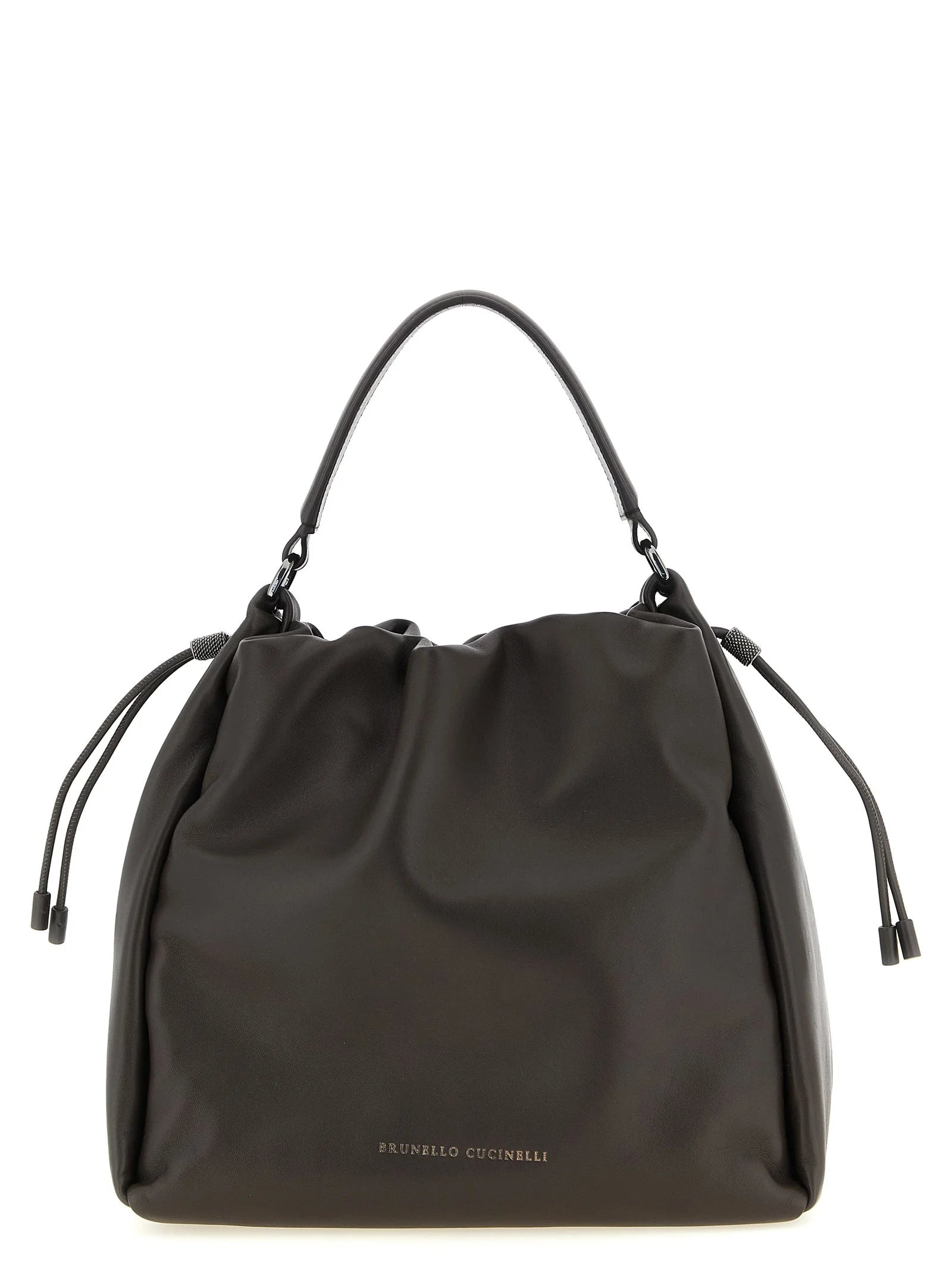 Brunello Cucinelli Brown Lamb Leather Handbag
