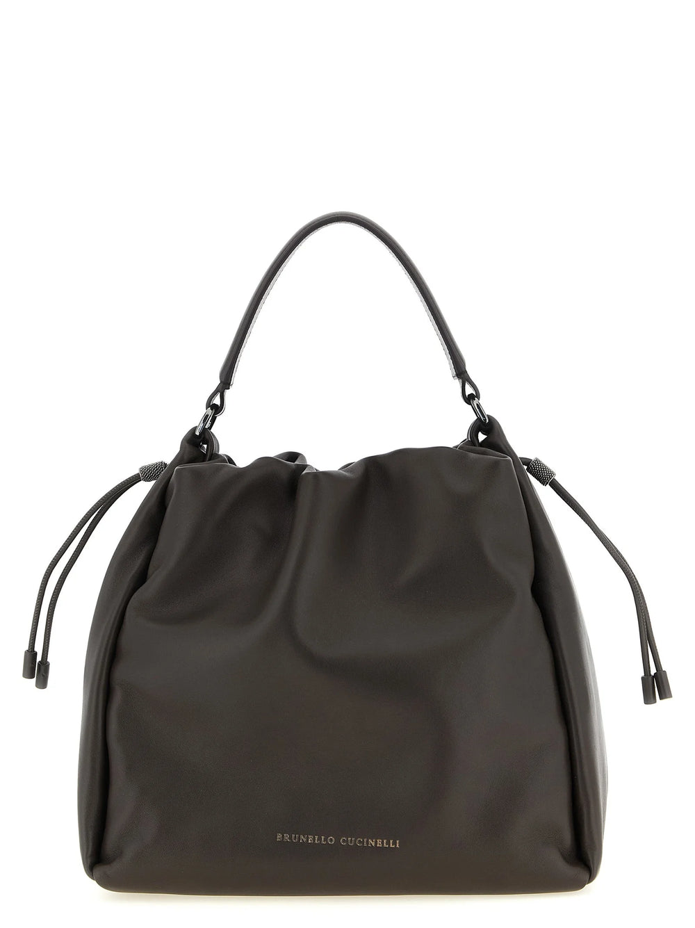 Brunello Cucinelli Brown Lamb Leather Handbag